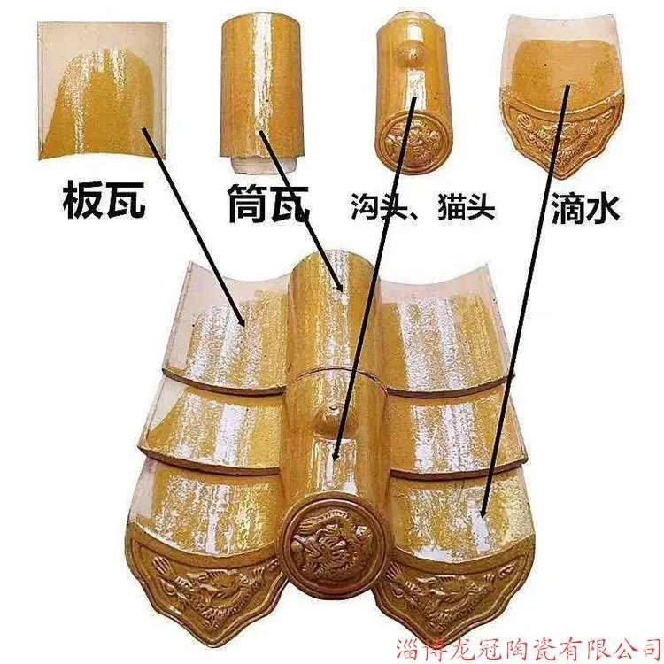 山东淄博琉璃瓦厂家波形瓦院墙瓦古建青瓦陶瓷瓦