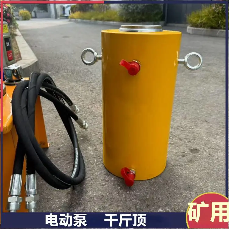 供应双作用液压千斤顶 100T/200T/300T手动油泵 桥梁施工保压装置