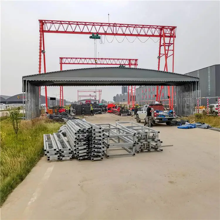 深圳 户外推拉棚装卸雨棚 折叠伸缩推拉雨棚 仓库挡雨棚
