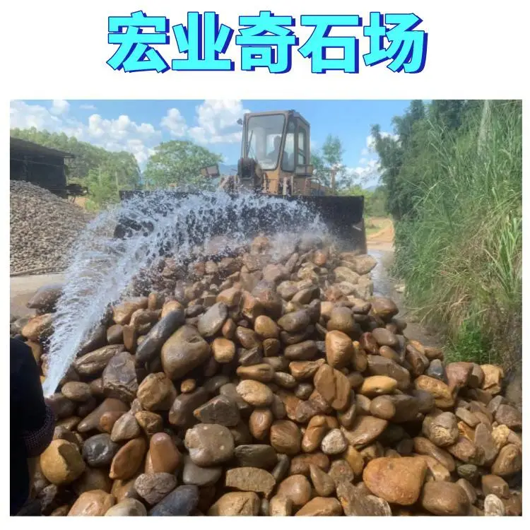 铺路杂色鹅卵石厂家直发，英德鹅卵石厂家地址，鹅卵石多少钱一吨