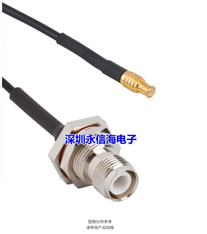 Amphenol RF 095-900-631-024射频电缆组件 MCX Straight Plug to TNC Straight Bulkhead Jack RG-174 24 Inches