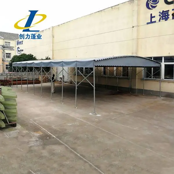 推拉篷布价格_使用寿命长伸缩雨棚厂家移动篷