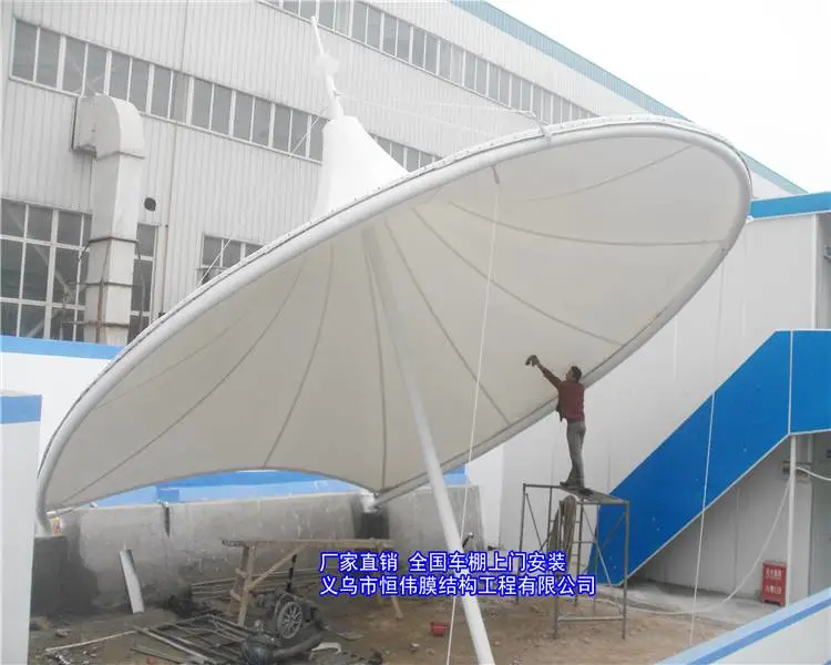 漯河钢结构停车棚效果图 机动车停车棚多少钱一平方