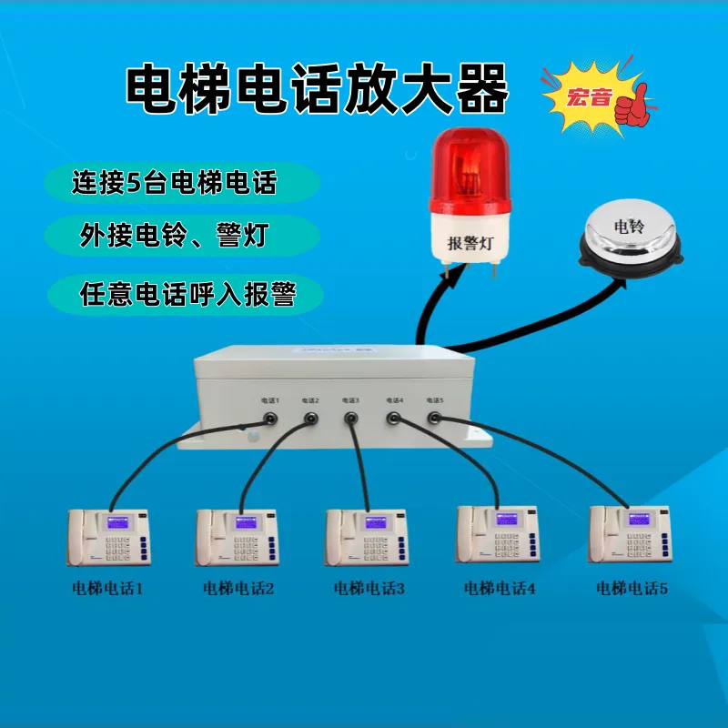 电梯电话铃声放大器电话报警器固话座机响铃放大器
