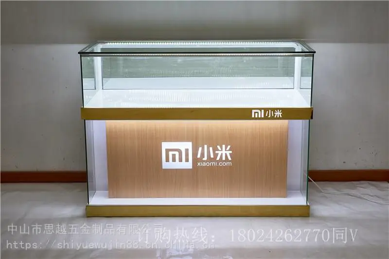 靠墙手机柜台华为小米5G手机受理台玻璃柜定做内销外贸