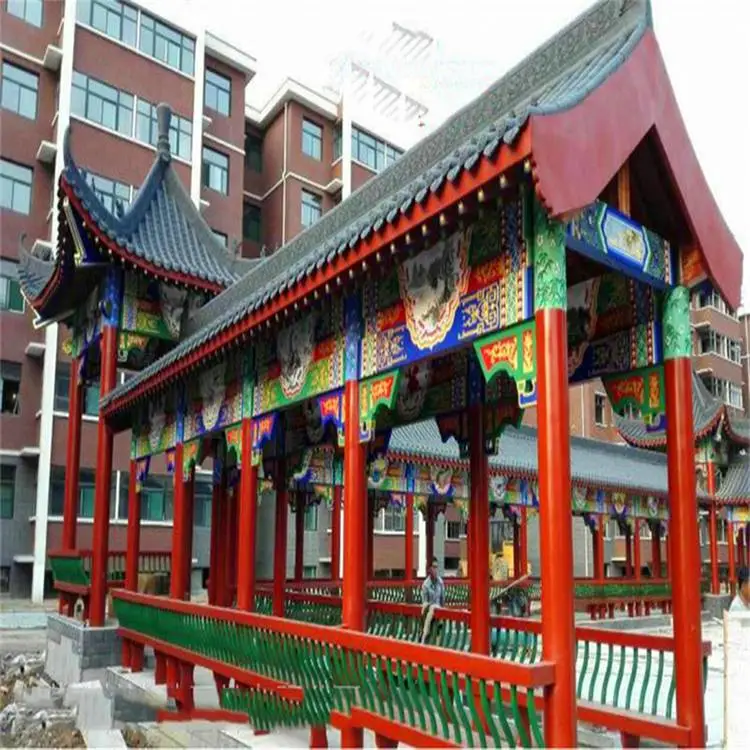 丰南区水泥长廊 丰南区仿古长廊制作厂家 清秀园林 价格合理