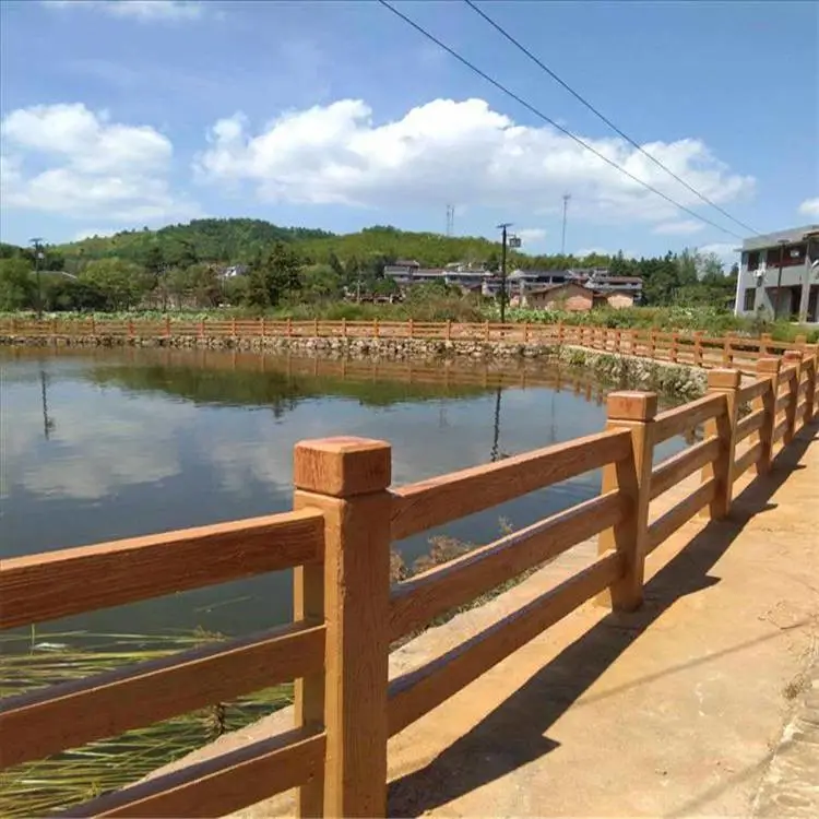 水泥仿树皮护栏 仿木栏杆 水泥仿木栏杆生产 仿木栏杆原产地