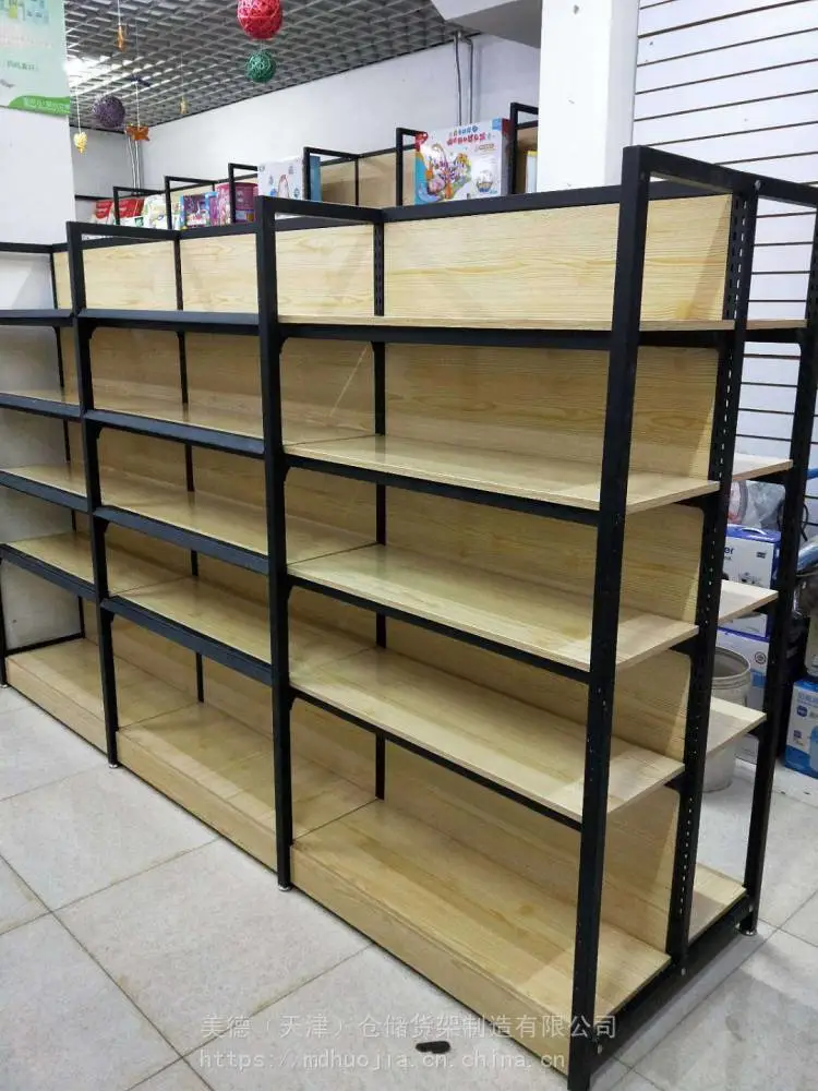 批发药品货架 钢木货架 孕婴店货架 连锁店货架 天津超市钢木货架厂