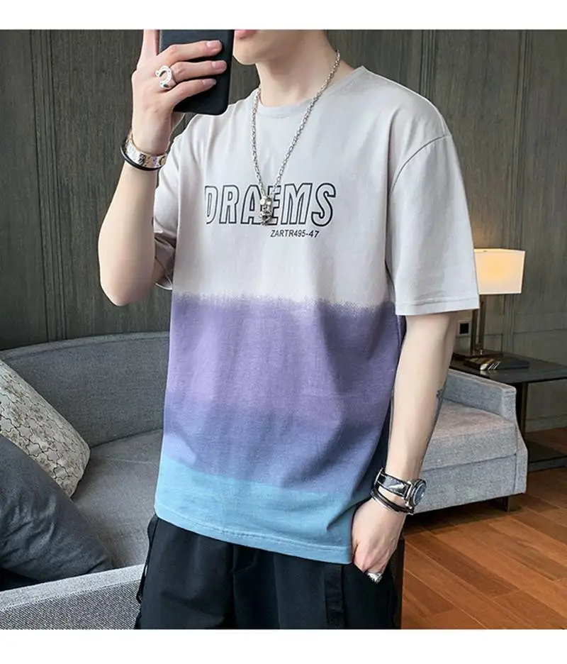 浙江宁波夏季青年日系男款短袖休闲珠地棉男t恤十三行库存男装衣服