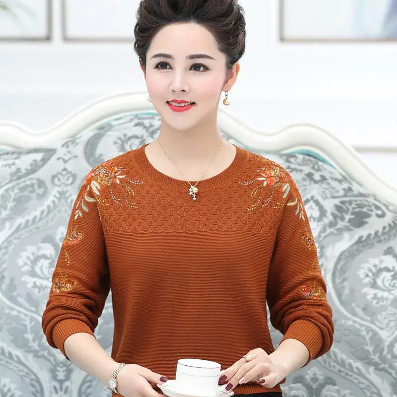 山西运城中年妇女长袖地摊毛衣好看的衣服批发网那找地摊货源圆领男装上衣