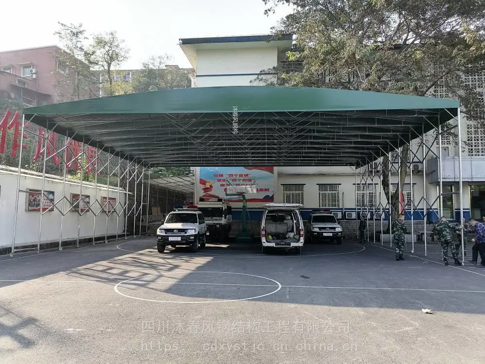 可移动收缩折叠蓬 悬空电动推拉帐篷定制厂家