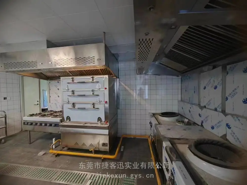 广东捷客迅多规格燃气三门海鲜蒸柜 学校企业食堂整体配套蒸柜生产厂家