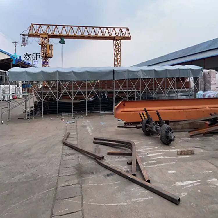 广东惠州钢筋加工棚大型可移动雨棚【防水设计】