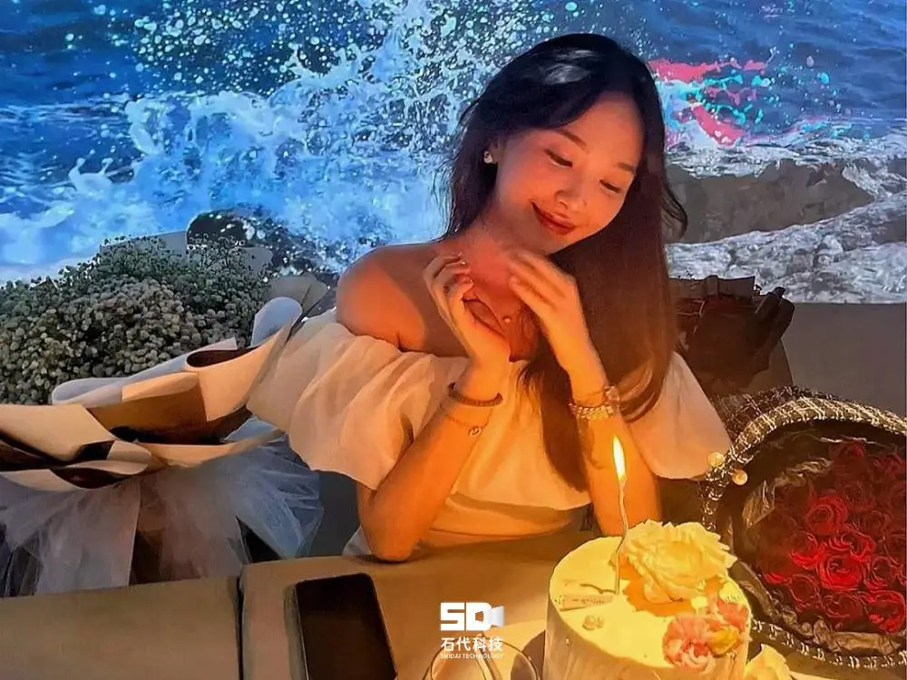5D 全息宴会厅3D 投影饭店网红餐饮包厢改造酒店餐厅多功能投影光影宴会 KTV 展厅全息工装装修可免费出设计方案