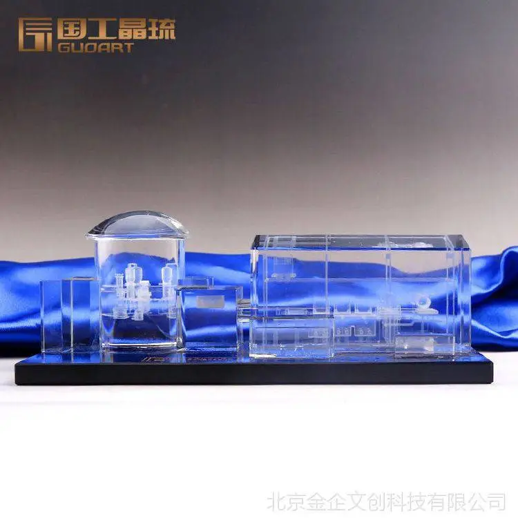 水晶激光内雕模型定制 水晶内雕来图定做 水晶建筑模型内雕订制
