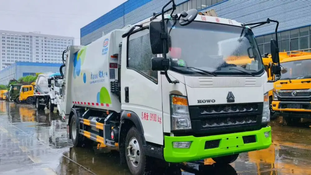 工业园区垃圾转运车 7方纯电动压缩式垃圾车 绿牌垃圾清运车