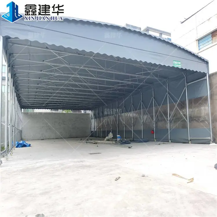 摩托车停车棚遮阳遮雨棚用什么材料活动伸缩棚电动推拉雨棚