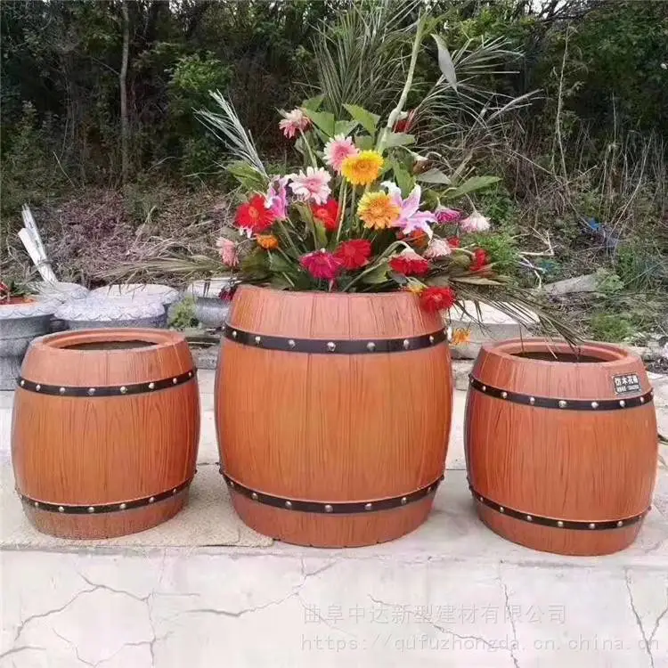 水泥盆景 水泥仿木花箱 园林景观仿木花箱直销厂家