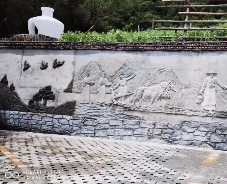 茂名茂南涂鸦手绘墙文化墙/古建外墙体彩绘围墙浮雕壁画墙绘