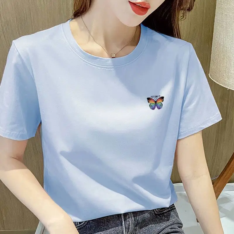 广州品牌尾货市场女式t恤短袖潮流前线女装针织衫短袖体恤批发