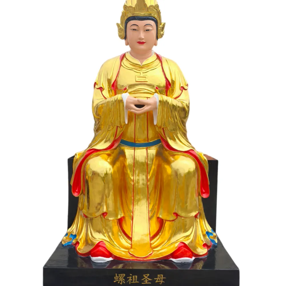3米嫘祖圣母神像蚕神先蚕娘娘雕像轩辕正妃螺祖树脂玻璃钢雕塑