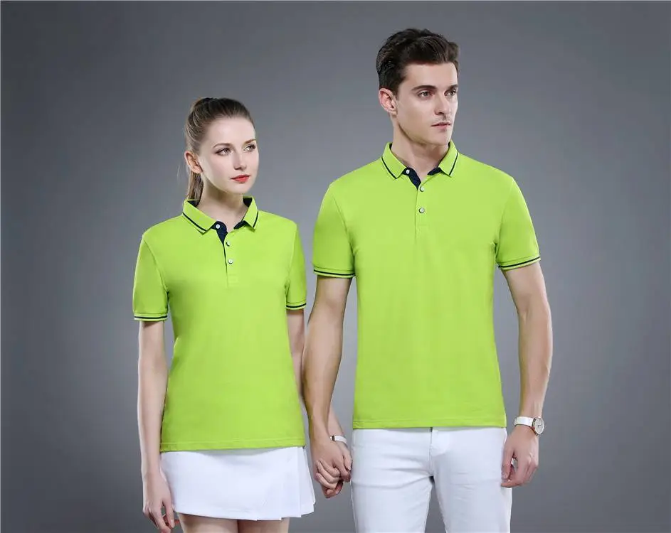 广州工作服男式polo衫定制夏装短袖diy印字logo衣服装