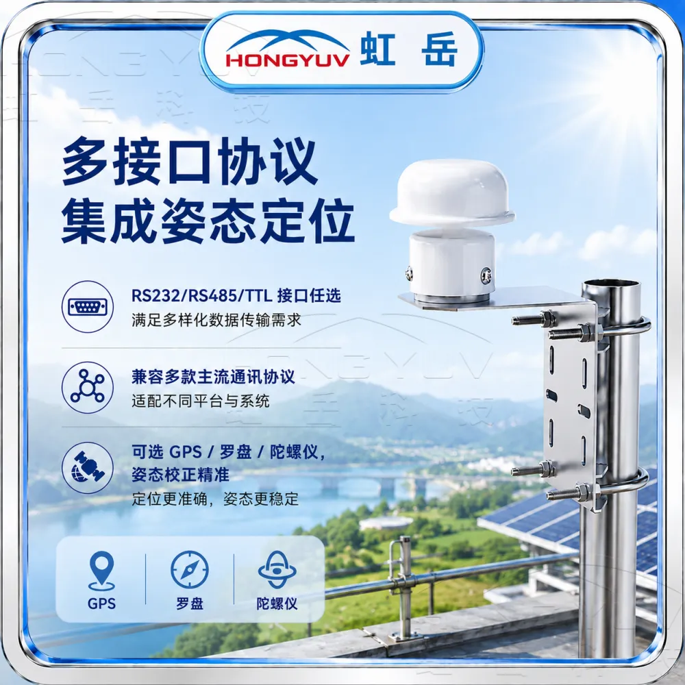微型风速风向仪 HB-UAVWS 虹岳科技 低空环境实时采集设备 可视频验厂