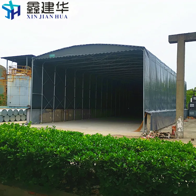 四川阿坝 露天网球场智能雨棚 大型加强雨棚物流出货篷 附近工厂