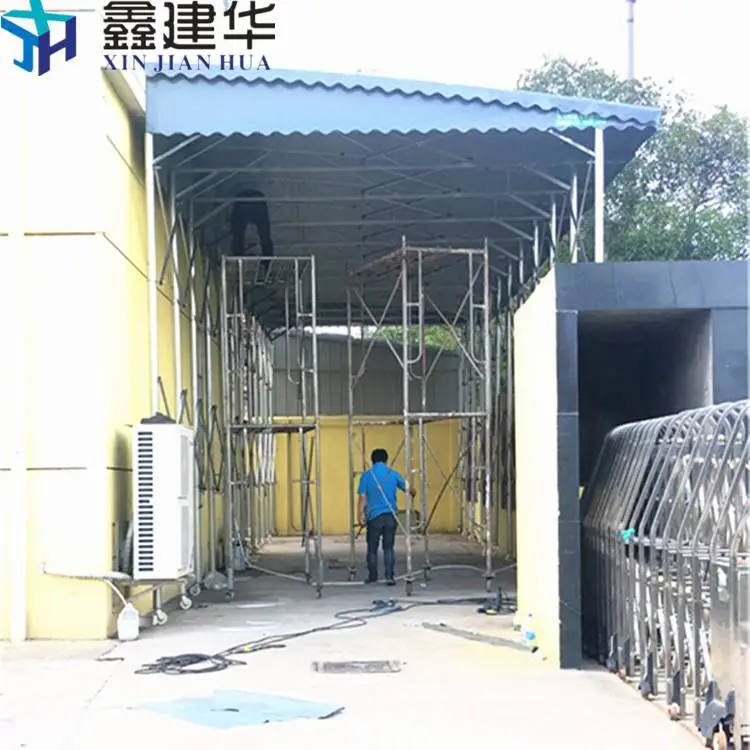 电动自行车防雨棚 安装仓储物流棚 制作过程 河北故城