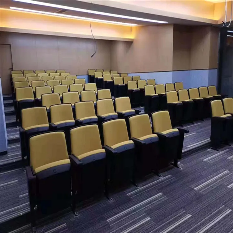 海南看台座椅电影院椅生产 带写字板会议椅定做 来图定制