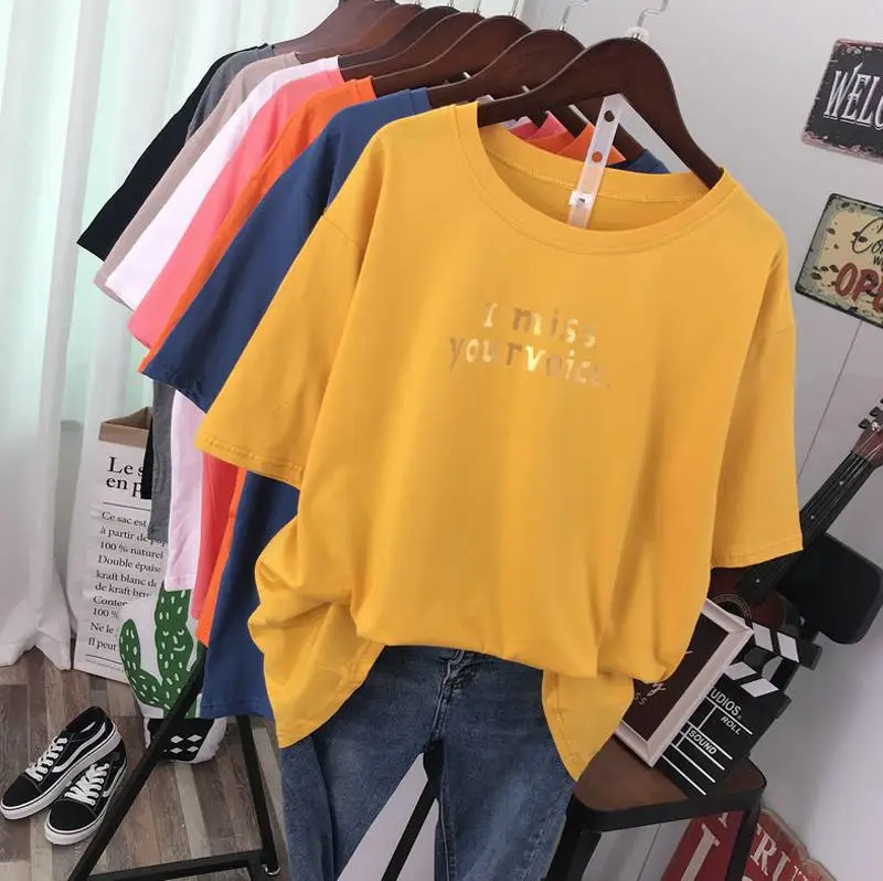 跨境电商尾货货源简约圆领印花打底衫老北京地摊批发服装在哪里