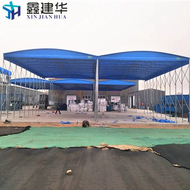 德州宁津活动棚伸缩蓬大棚单边流水加工制作