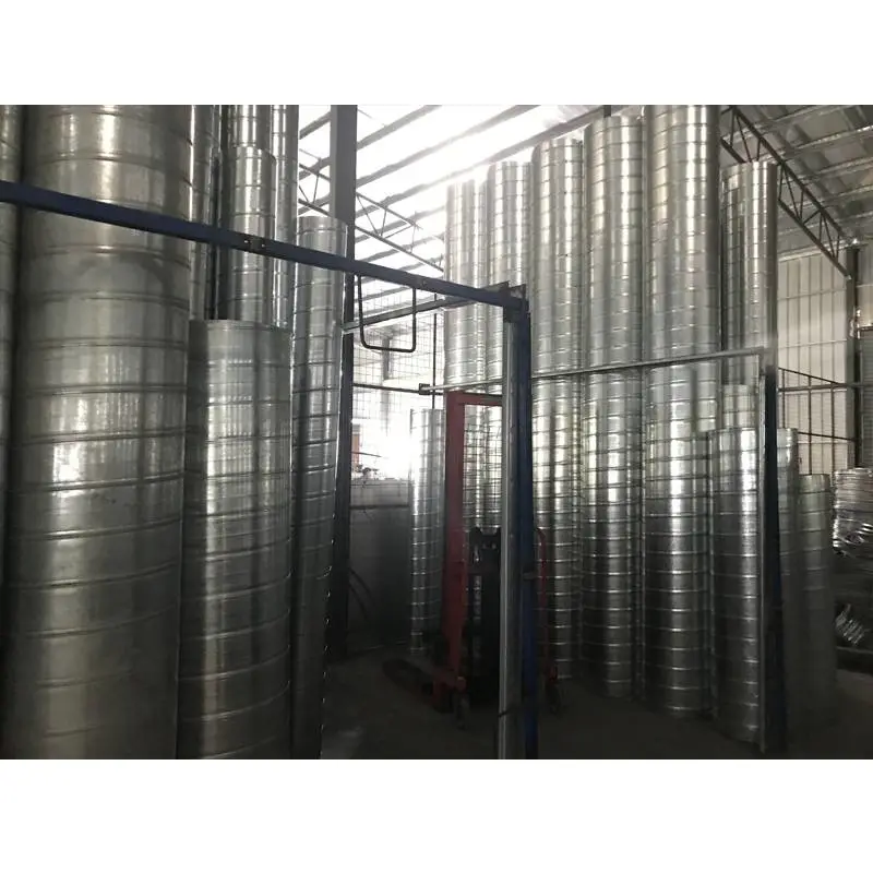 厂家直销白铁皮通风管 油烟管道 螺旋风管 通风管 铁皮管 空调管 车库用通风管铁皮弯头