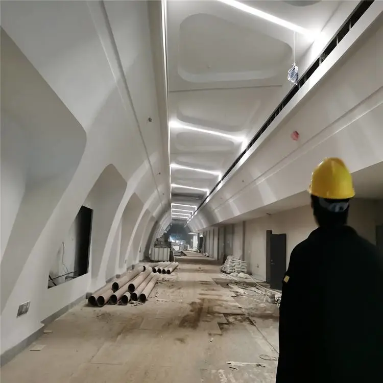 一站式GRG吊顶配套服务，包含图纸深化模具制作以及上门现场安装作业