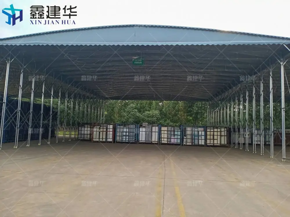 河南郑州新郑 户外临时推拉棚 大型移动棚 售后
