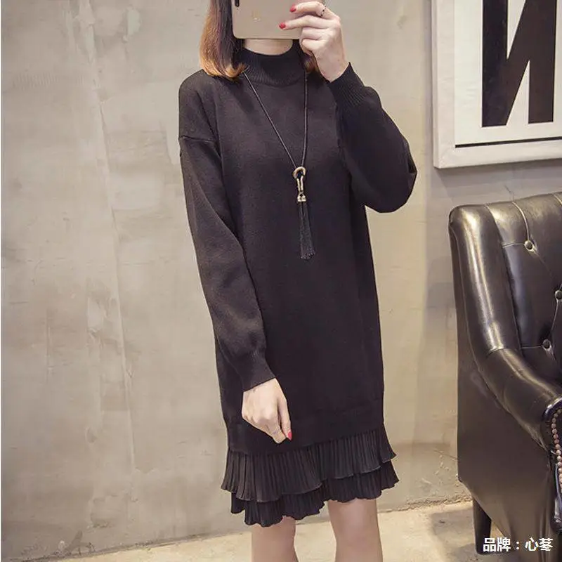 摆地摊可以卖品牌服装吗中长款宽松长袖圆领套韩版印花外套针织衫女广州服装地摊在哪里