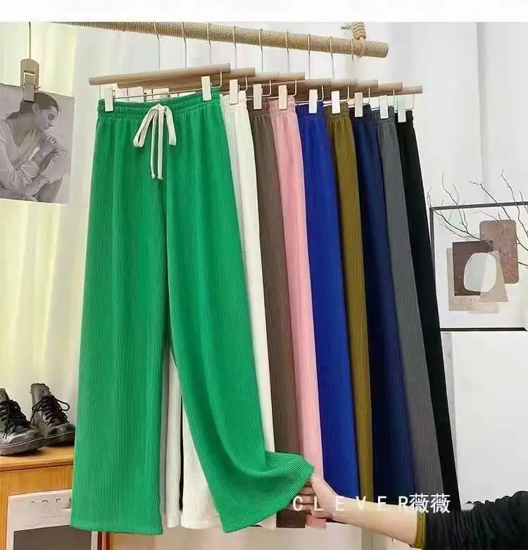 河北邢台巨鹿裤子女休闲裤显瘦夜市休闲阔腿裤休闲裤批发