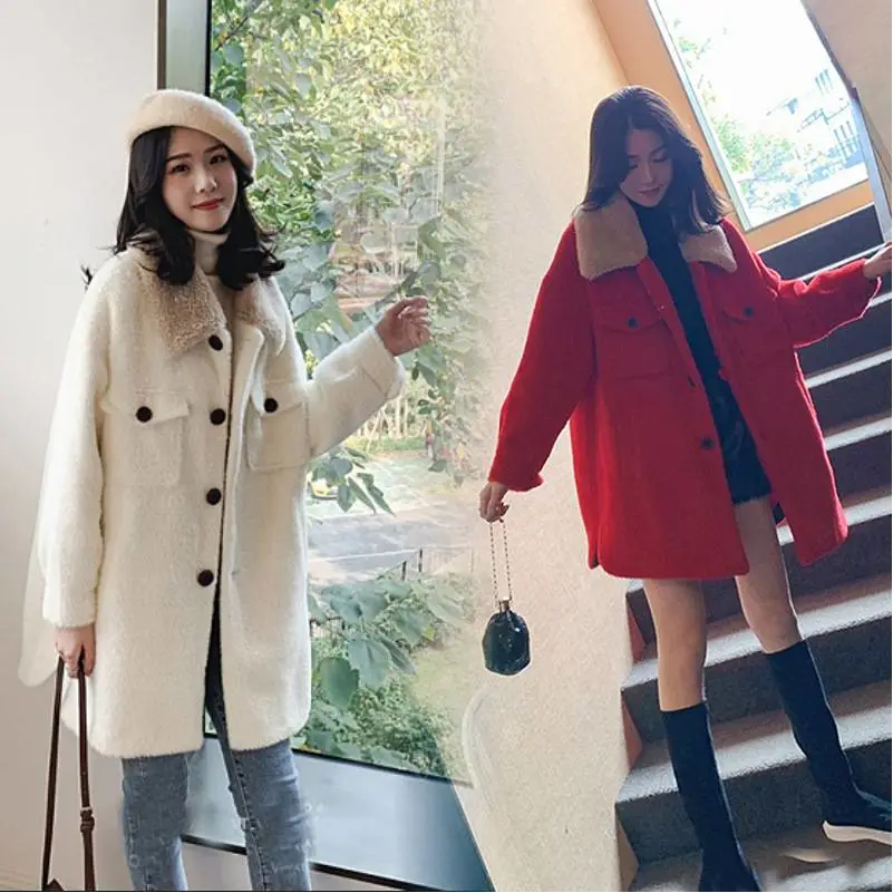 河南鹤壁修身显瘦呢子大衣潮女大朗亏本羊毛衫十元地摊衣服货源