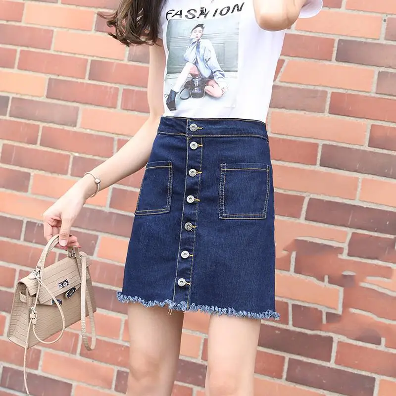 沈阳地摊服装哪里高腰牛仔短裙女夏潮青岛5元服装批发