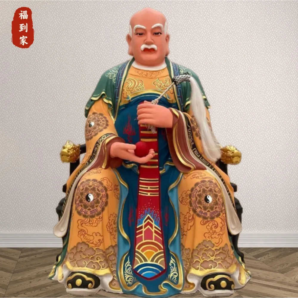 河南佛道家供应树脂佛像 姜太公神像1.5米 鸿钧老祖 神像批发