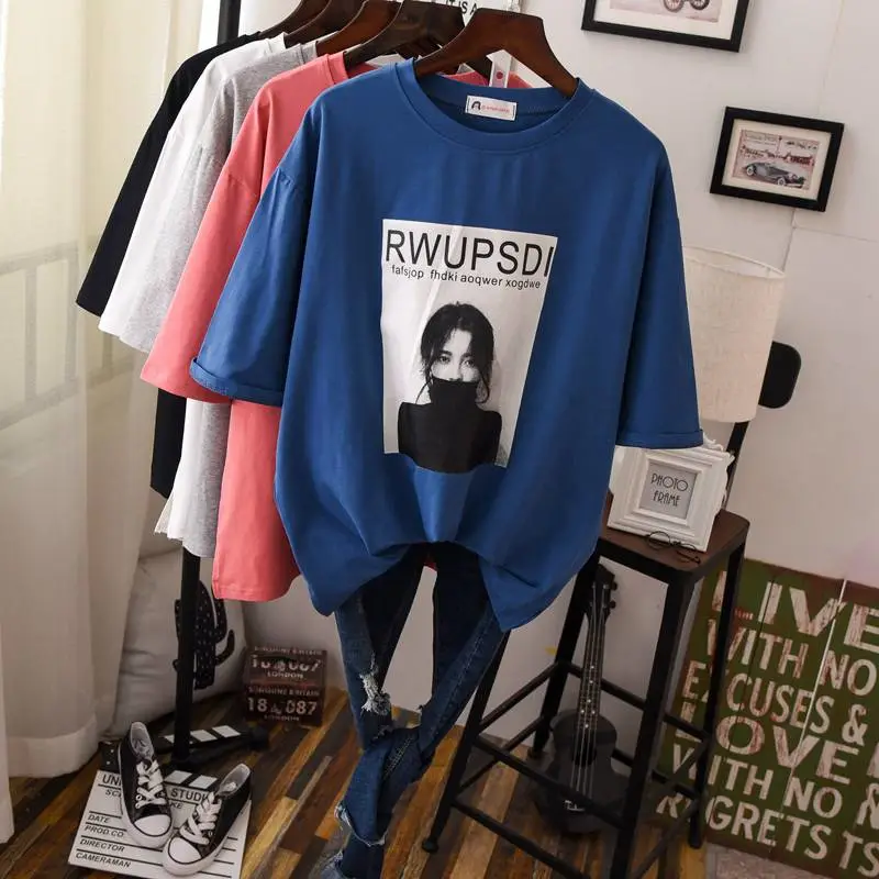快手女装清仓尾货号女装新款基础字母印花摆地摊服装公司