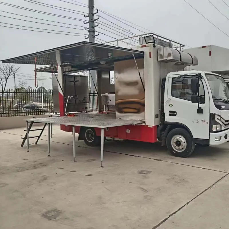 蓝牌江淮康铃施工工地流动快餐车后勤保障炊事车