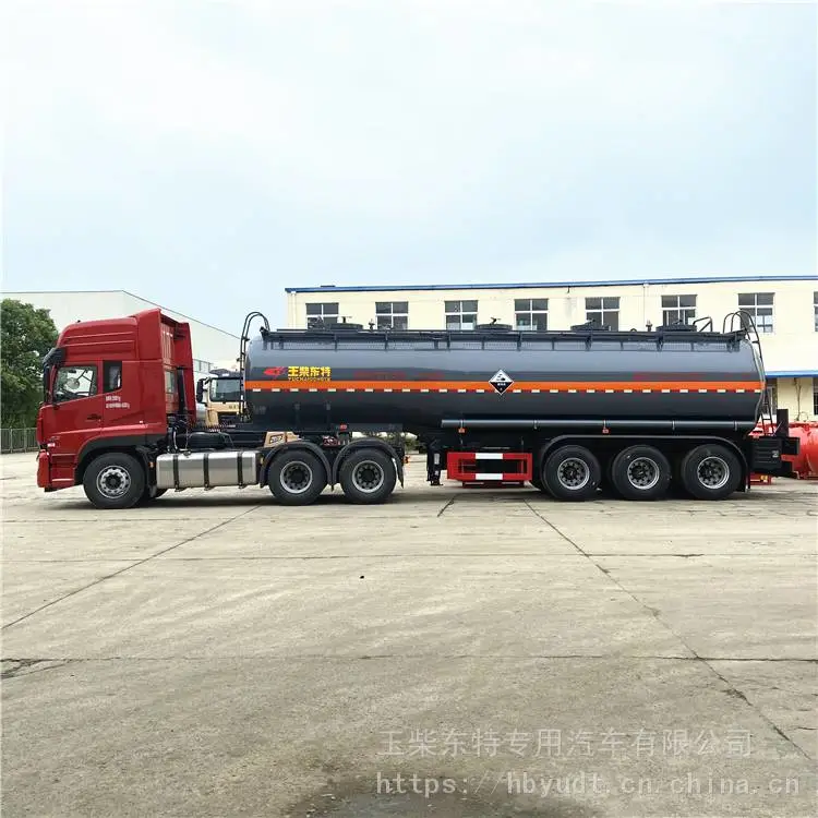 危险废物化工拖挂车 玉柴东特复合一体成型罐车可定做