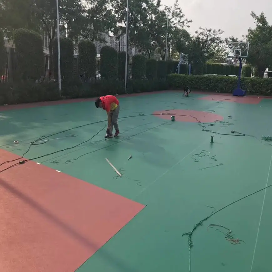 九江硅pu篮球场 九江篮球场施工价格 篮球场塑胶地
