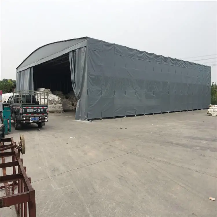 镇江润州 移动式推拉雨棚 电动伸缩蓬 大跨度安全有***