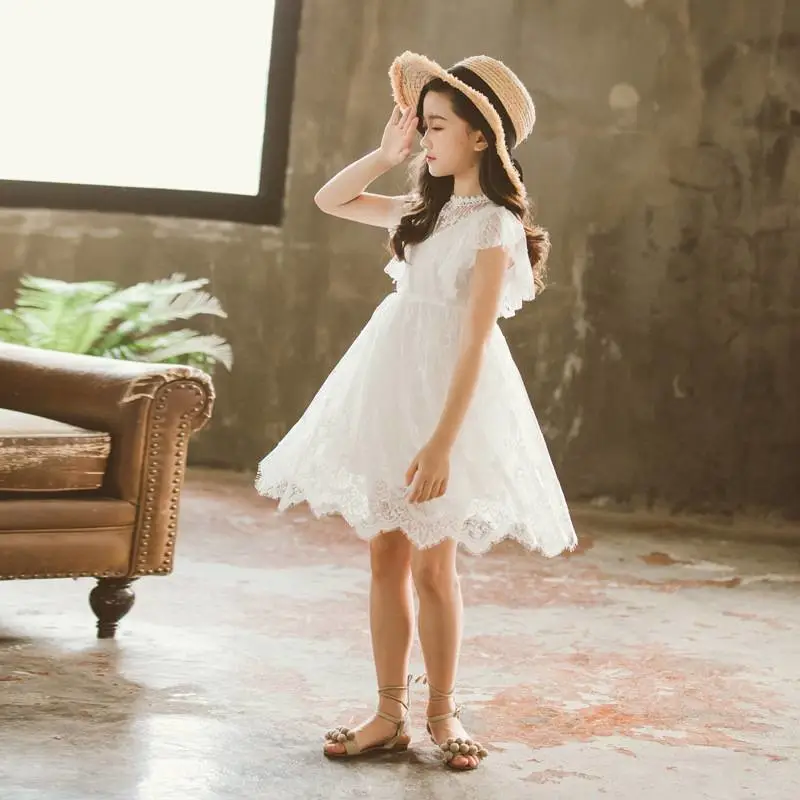 摆地摊的货源从哪里批发女童连衣裙夏季儿童夏韩版可爱裙子蕾丝广州3到十元童装批发