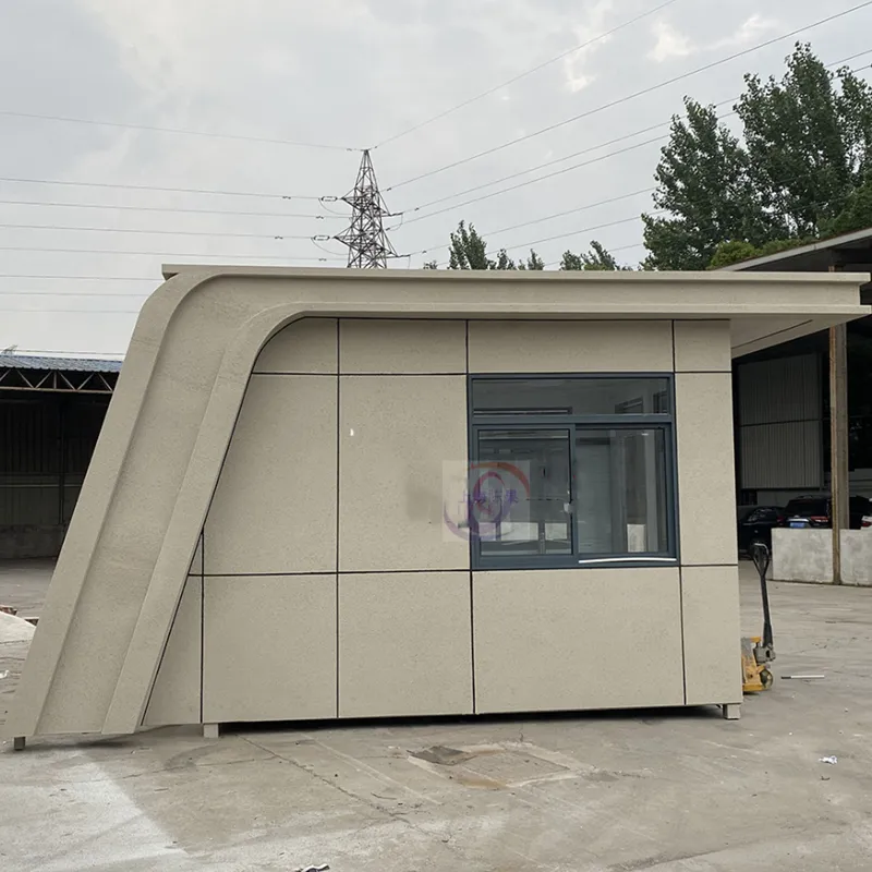 酒店传达室门卫亭正方形门卫室接待室 一室一卫学校带阳台岗亭 订做酒店传达室门卫亭