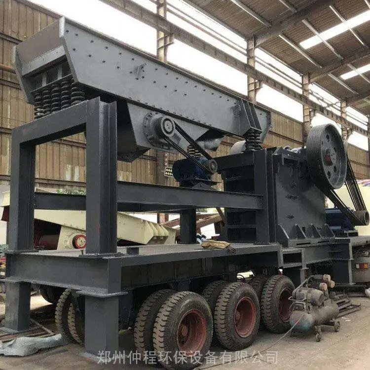 反击破移动破碎站 小型移动制砂机 1214移动破碎机 移动小型碎石机
