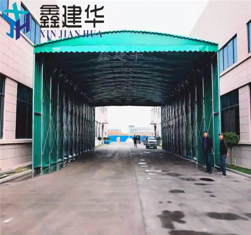 广州天河房顶电动推拉雨棚物流园如何安装步骤