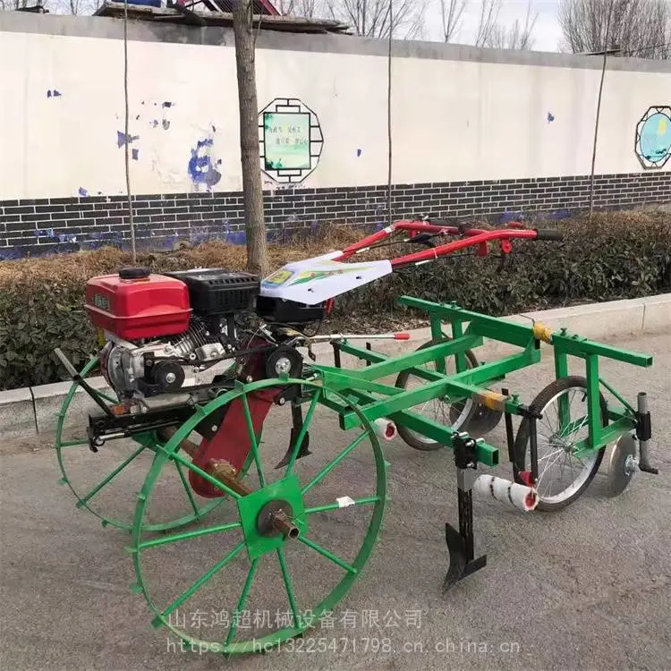 红薯山药汽油覆膜机 鸿超农田蔬菜地盖膜机 垄上种植铺膜机